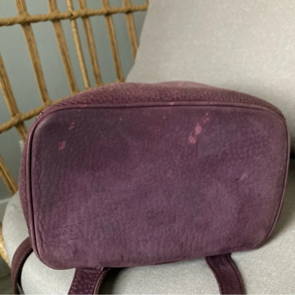 💜Vintage Coach Nubuck Leather Backpack W/ Org. Hang Tag Italy Rose Purple